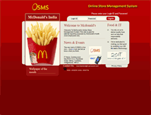 Tablet Screenshot of osms.mcdonaldsindia.net